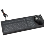 BACKLIT WATERPROOF KEYBOARD WITH ERGONOMIC TRACKBALL