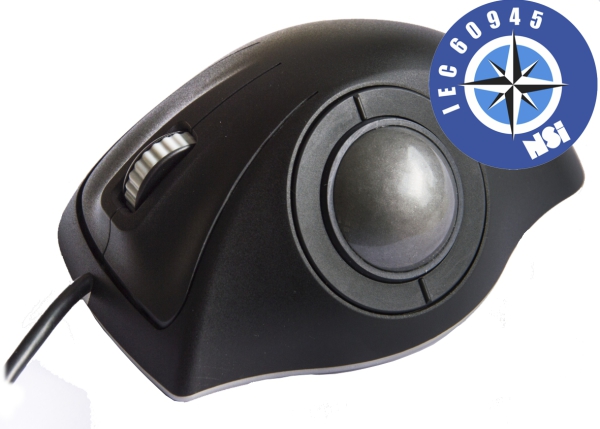 IEC60945 MARINE ERGONOMIC 38MM TRACKBALL - DESKTOP